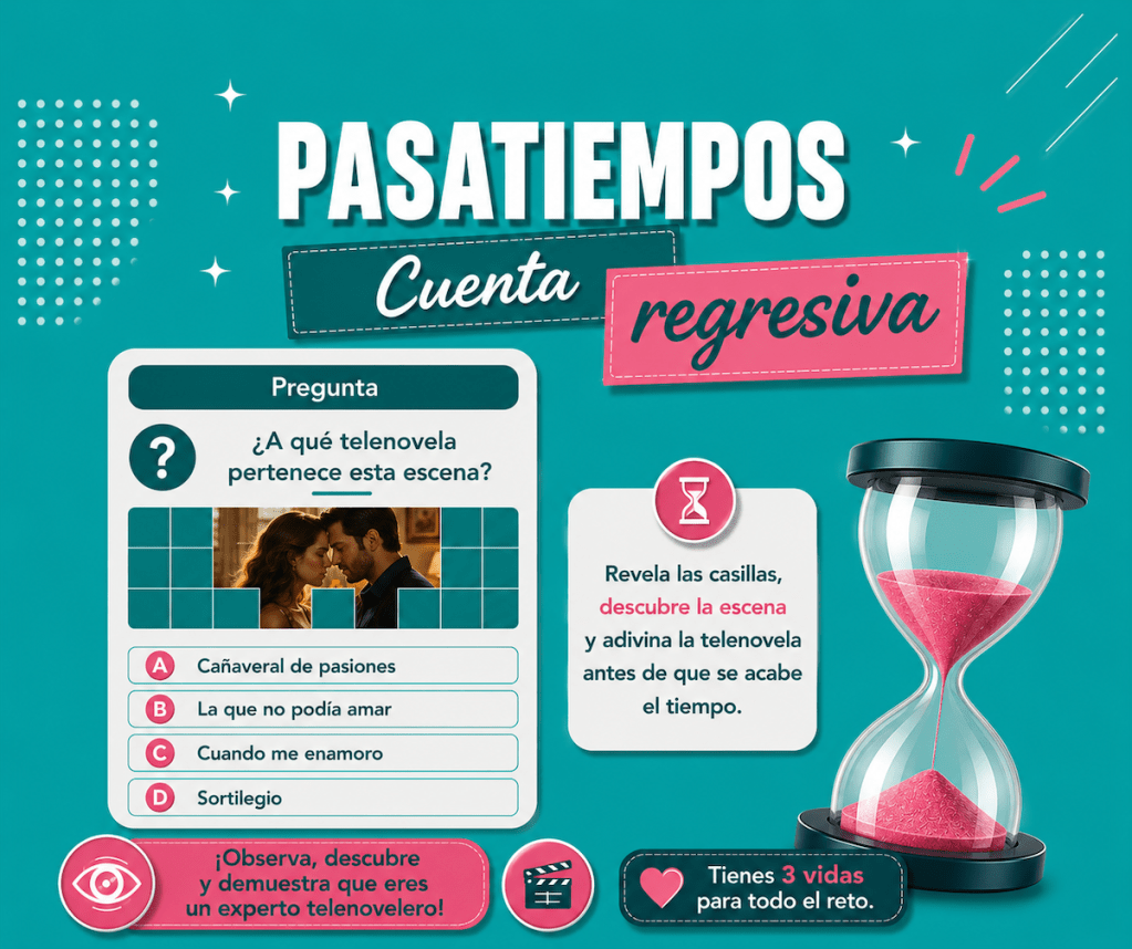 Cuenta regresiva: ¿Serás capaz de descubrir las 5 telenovelas antes de que se acabe el tiempo? (Reto 1)